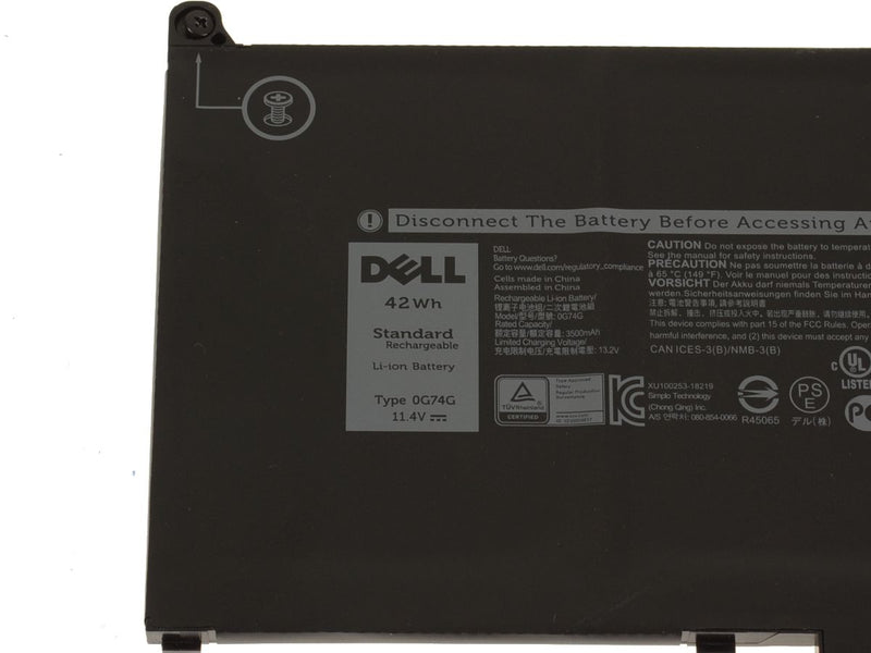 New Dell OEM Latitude 5300 / 7300 / 7400 Original Latitude 3-Cell 42Wh Laptop Battery - 0G74G w/ 1 Year Warranty-FKA