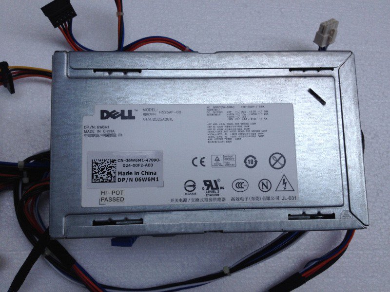 For Dell 6W6M1 Precision T3500 525 Watt Power Supply H525EF-00-FKA