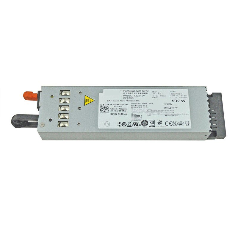 Dell PowerEdge R610 502Watt Power Supply 0J38MN A502P-00-FKA
