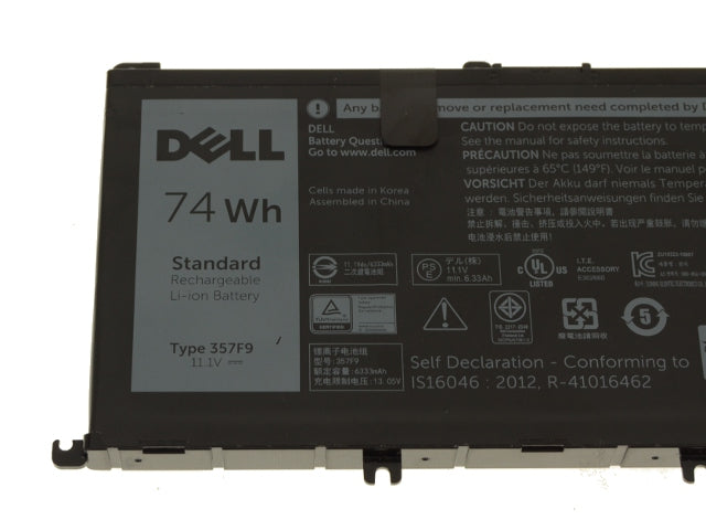 New Dell OEM Original Inspiron 15 (7559) 74Wh 6-cell Laptop Battery - 357F9-FKA