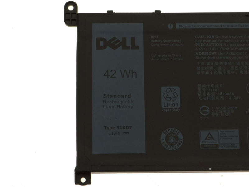 New Dell OEM Original Chromebook 11 (3180 / 3189) 42Wh 3-cell Laptop Battery - 51KD7-FKA