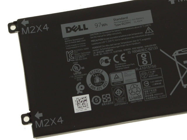 New Dell OEM Original XPS 15 (9560 / 9570) 6-Cell 97Wh Extended Battery - 6GTPY-FKA
