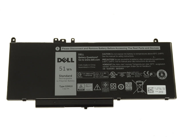 New Dell OEM Latitude E5450 / E5550 4-cell 51Wh Original Laptop Battery - G5M10-FKA