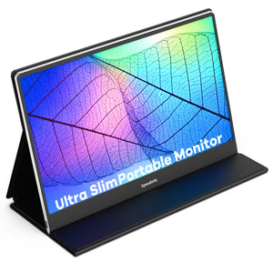 Speedinfo 13.3 inch Portable Monitor, Ultra Slim Lightweight Portable Dispaly for MacBook Dell XPS Laptop, Full HD 1080 IPS Screen, Full Function USB Type-C with Smart Magnetic Stand Cover-FKA