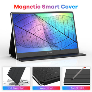 Speedinfo 13.3 inch Portable Monitor, Ultra Slim Lightweight Portable Dispaly for MacBook Dell XPS Laptop, Full HD 1080 IPS Screen, Full Function USB Type-C with Smart Magnetic Stand Cover-FKA