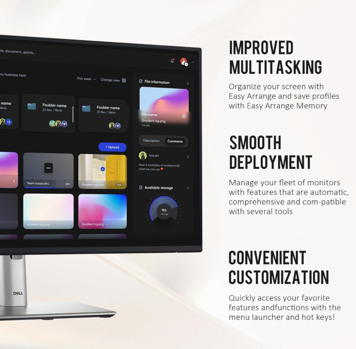 Dell P2725H IPS Monitor 27" – Full HD 1080p Display, Type-C, DisplayPort, Plug & Play