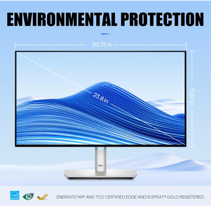 Dell UltraSharp U2424H 24" Monitor – Full HD 1080p IPS Display, 120Hz, USB-C & DisplayPort