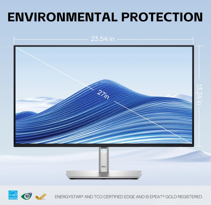 Dell P2725HE 27 Inch Full HD IPS Monitor | 1080p Display with USB-C & DisplayPort (New)