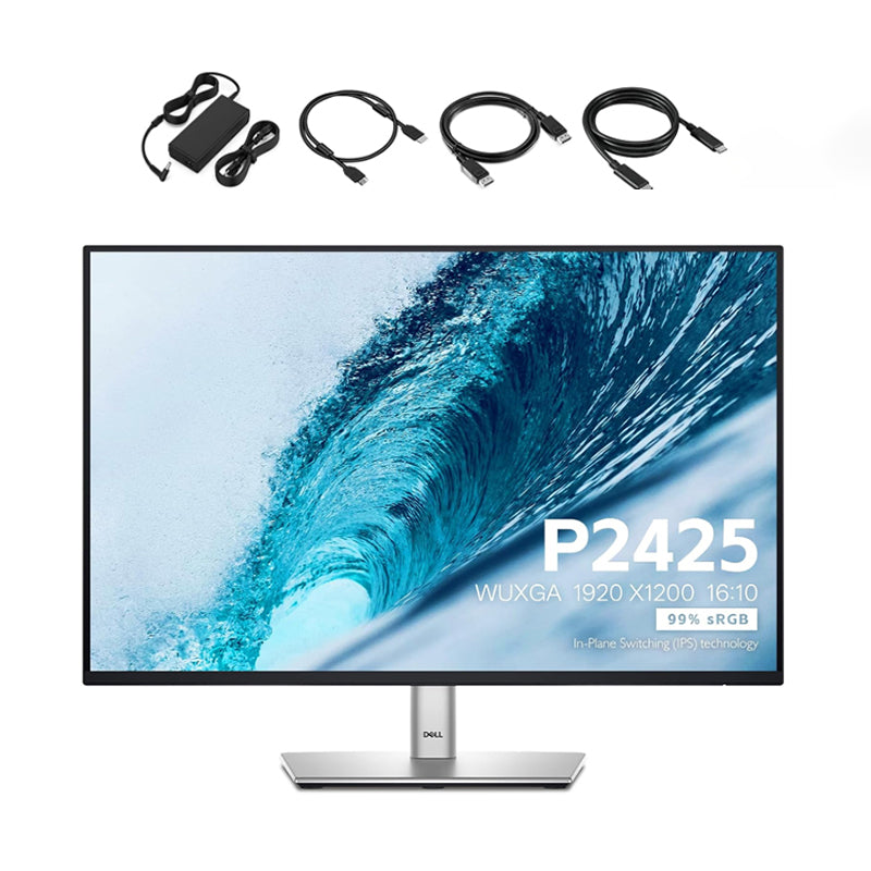 Dell P2425 WUXGA IPS Monitor 24" – Type-C & DisplayPort for Office & Creative Work