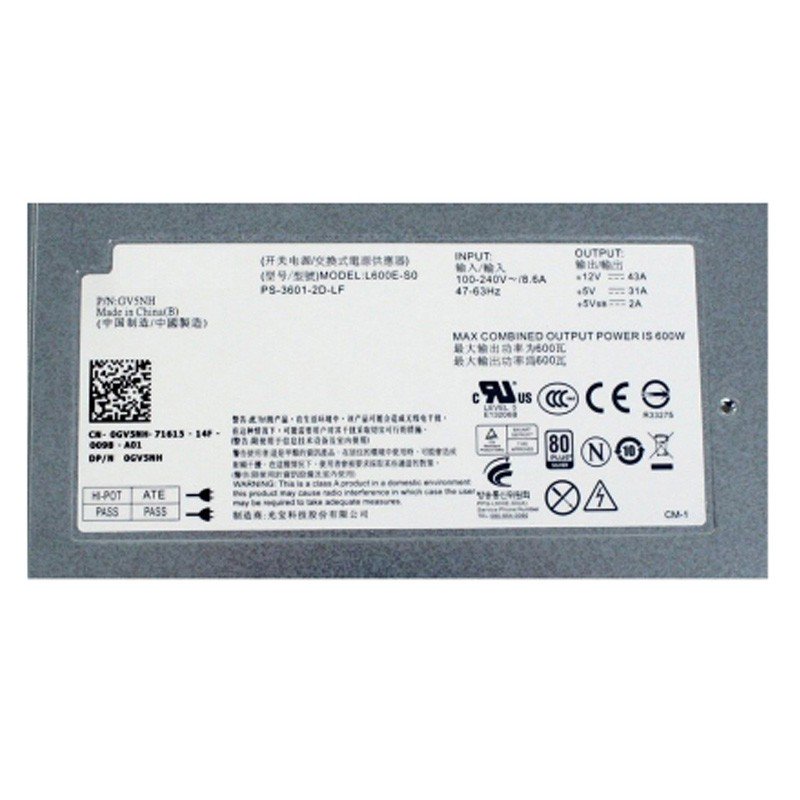 Dell PowerVault MD3200 MD3220 0GV5NH L600E-S0 600Watt Power Supply-FKA