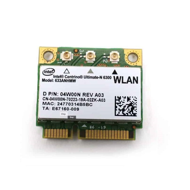 OEM Intel 6300 Draft N Wireless WiFi 802.11 a/g/n Half-Height Mini-PCI Express Card for Dell Latitude E6220 - 4W00N 004W00N CN4W00N w/ 1 Year Warranty-FKA