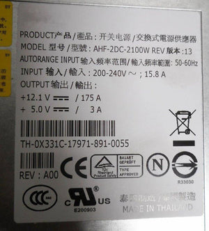 Dell Poweredge 1855 1955 2100W 0X331C Power Supply AHF-2DC-2100W-FKA