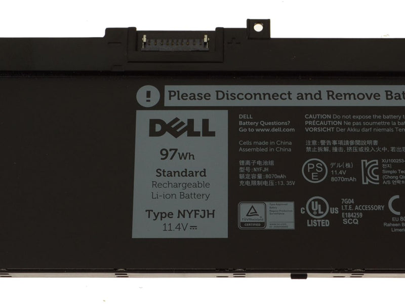 New Dell OEM Original Precision 7530 / 7730 / 7540 / 7740 6-Cell 97Wh Laptop Battery - NYFJH-FKA