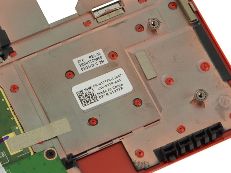 New Red - Dell OEM Inspiron 14R (N4110) Palmrest Touchpad Assembly - 12TFR-FKA