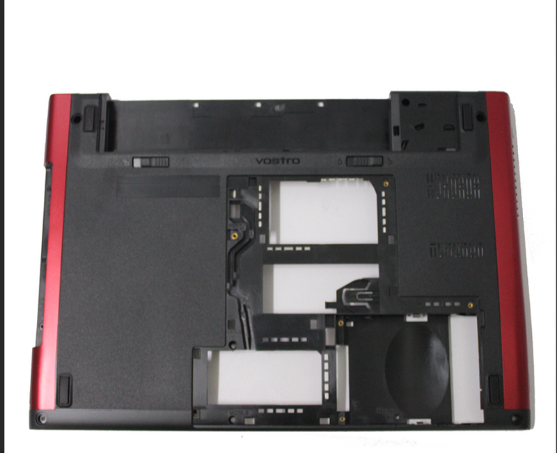 New RED - Dell OEM Vostro 1320 Laptop Bottom Base Cover Assembly - C144T-FKA