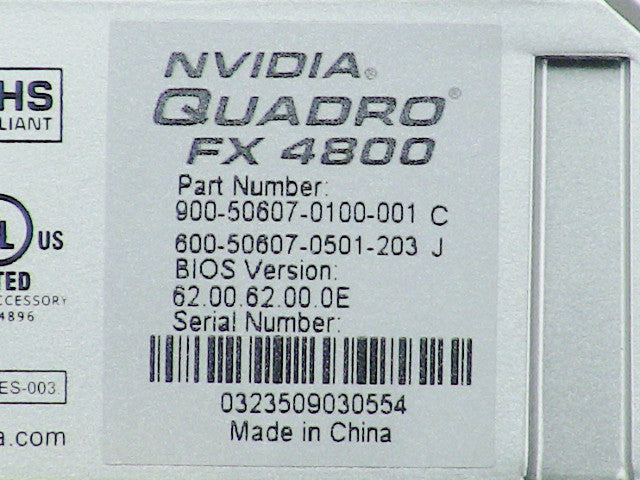 For Dell OEM Nvidia Quadro FX 4800 1.5GB Desktop Video Card - 1G28H-FKA