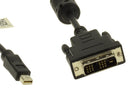 New Dell OEM DVI-D (single link Male) to Mini DisplayPort (Male) Dongle Adapter Cable - 1P5JJ-FKA