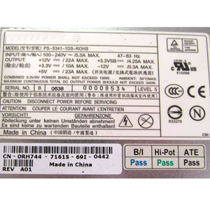 Dell Poweredge 850 860 R200 345W Power Supply Unit 0RH744 PS-5341-1DS-FKA