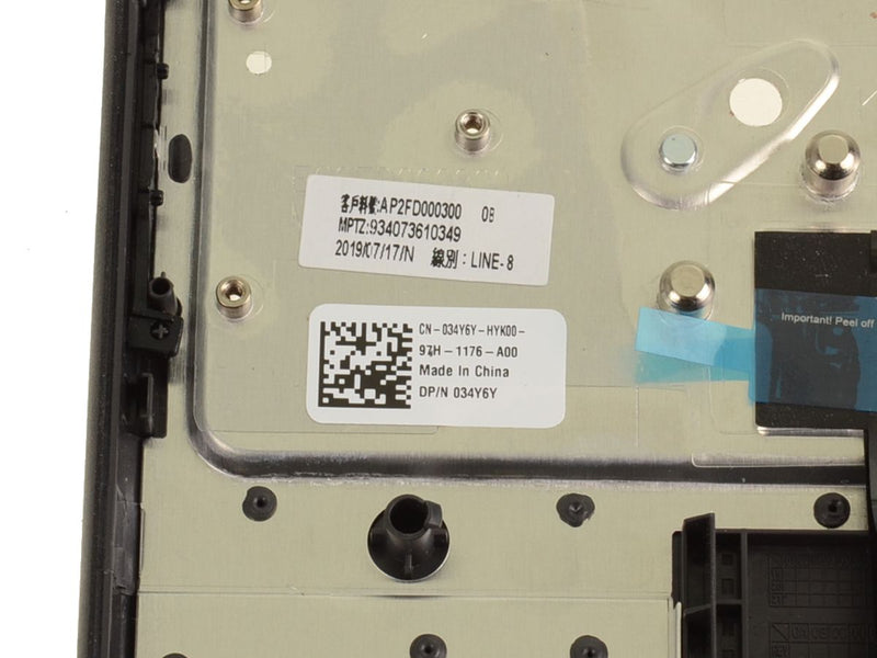 For Dell OEM Chromebook 3100 2-in-1 Palmrest Touchpad Assembly - 34Y6Y-FKA
