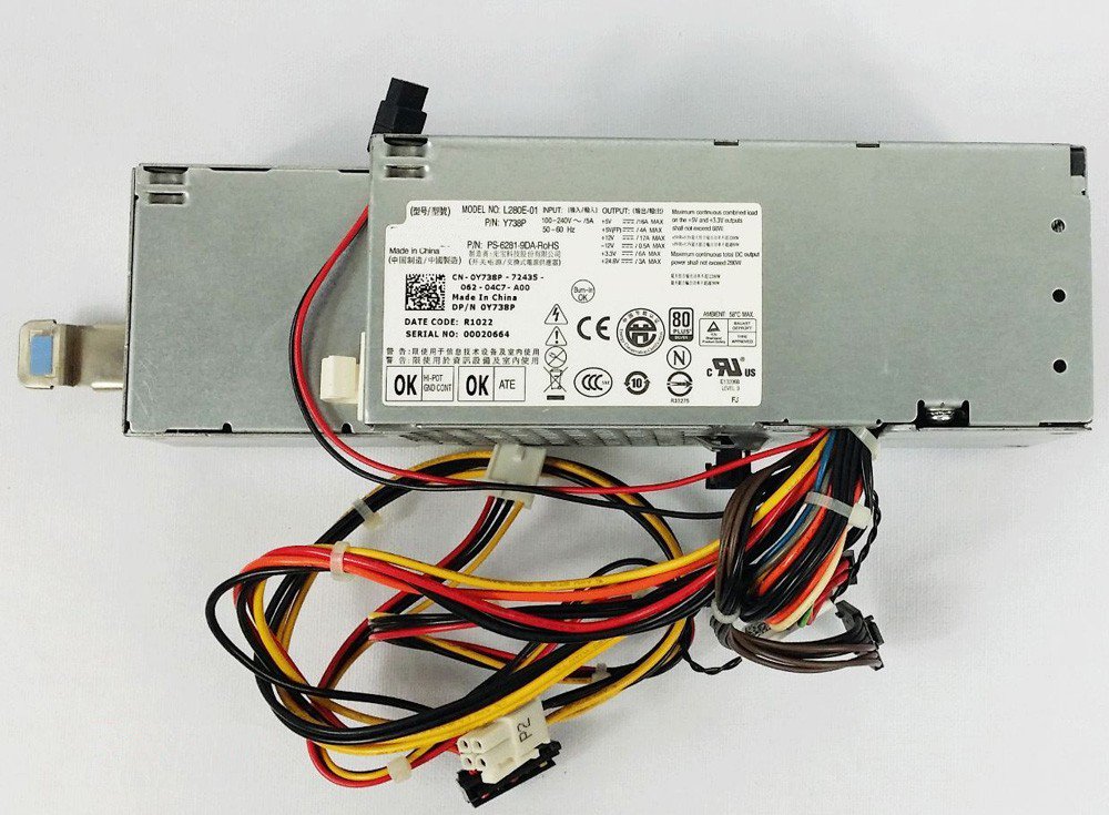 Dell Optiplex XE SFF Small Form Factor 280 Watt Power Supply PSU 0Y738P L280E-01-FKA