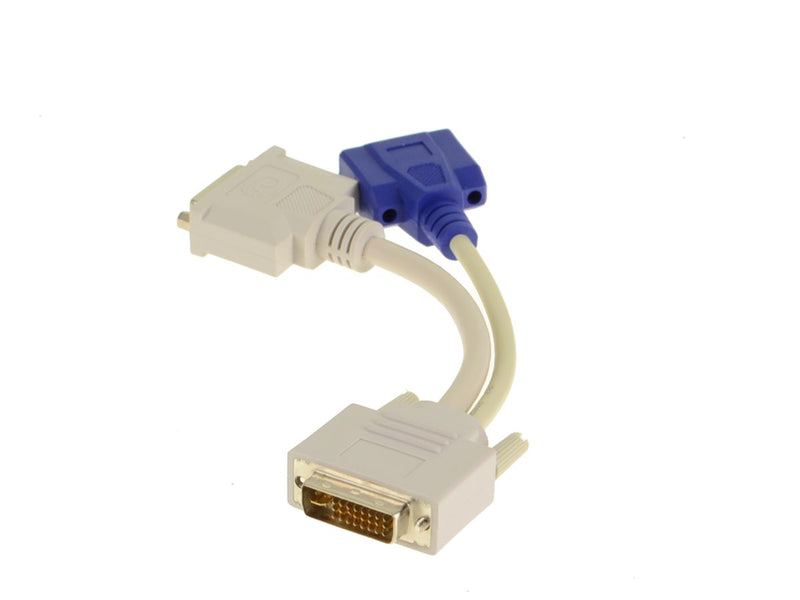 For Dell OEM Splitter Monitor Cable DVI-I to DVI-I VGA Split Cable Adapter - 48CFM-FKA