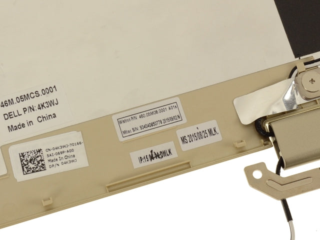 New Gold - Dell OEM Inspiron 13 (7359) 13.3" LCD Back Cover Lid Assembly with Hinges - 4K3WJ-FKA