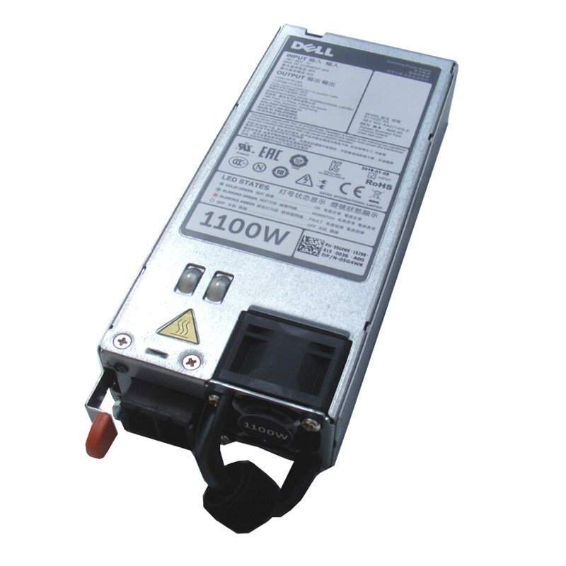 Dell PowerEdge Block Plug R730 R620 R720 1100Wt DC Power Supply 5G4WK E1100D-S0-FKA