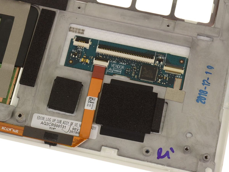 New Dell OEM XPS 13 (9370 / 9380) Touchpad Palmrest Assembly - White - T4CF4 - 52FJR-FKA