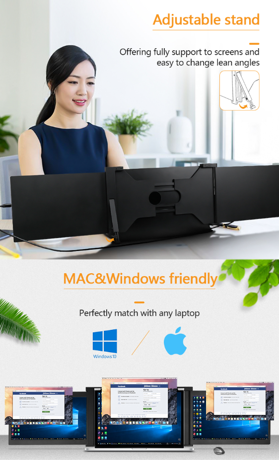 Best Portable Triple Screen Laptop 1080P IPS Dual Display 11.6 Inch 2021