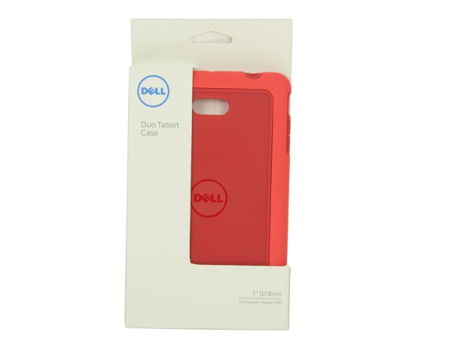 New RED - Dell OEM Venue 7 (3740) Tablet Rubber Duo Case - 5RDH0-FKA