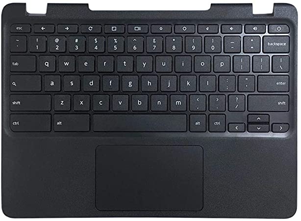 Rinbers Laptop Upper Case Palmrest with Keyboard and Touchpad Assembly Replacement for Lenovo Chromebook 11 N23 80YS 5CB0N00717-FKA
