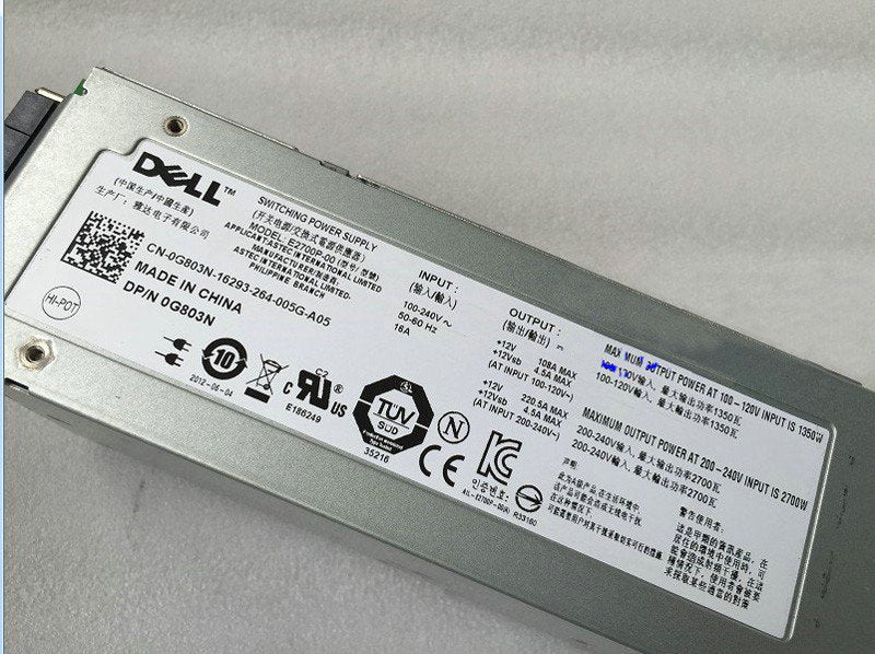 Dell G803N 0G803N PowerEdge M1000E 2700W PSU Power Supply Unit K569N-FKA