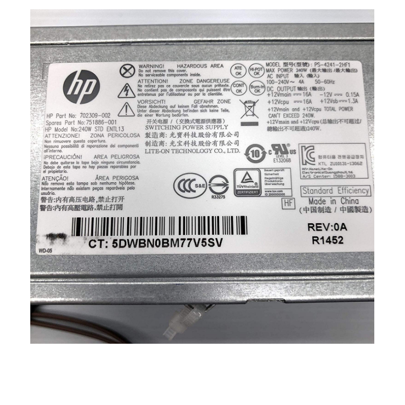 For HP 021H2 Power Supply 702309-002 PCC004 240W-FKA