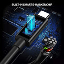 Thunderbolt 3 Cable 3.3ft, 40Gbps Data Transfer, 5K Displays, 100W Charging, Compatible for MacBook, Dell, ThinkPad, HP, Chromebook, and USB-C Devices (0.5M+1M)-FKA