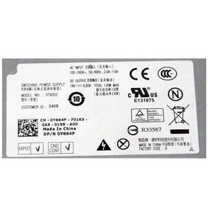 Dell Studio One 1909 USFF Ultra Small Form Factor 130Watt Power Supply 0Y664P 0T9002-FKA