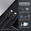 Thunderbolt 3 Cable 3.3ft, 40Gbps Data Transfer, 5K Displays, 100W Charging, Compatible for MacBook, Dell, ThinkPad, HP, Chromebook, and USB-C Devices (0.5M+1M)-FKA