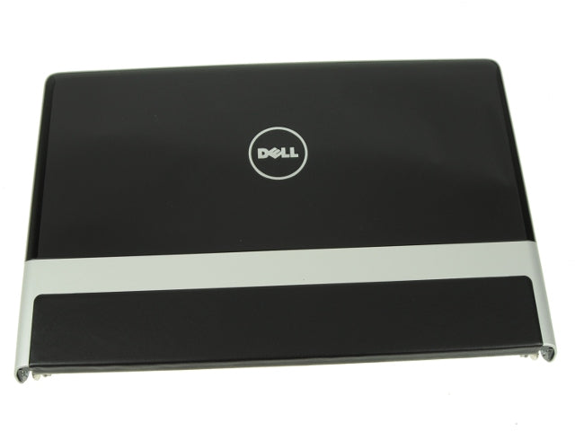 Black - For Dell OEM Studio XPS 1640 1645 1647 15.6" LCD Back Cover Lid Top with Hinges - Black Leather Trim- 83P75-FKA