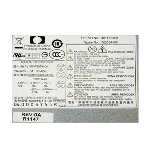 HP RP3000 150W Power Supply 481171-001 502354-001 PS-5151-08-FKA