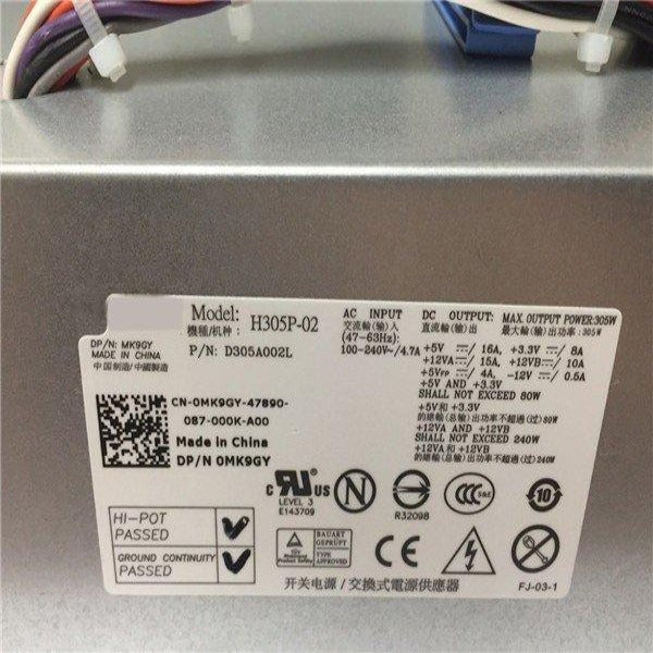 305W Desktop Power Supply for Dell Optiplex 780 790 MT D305A002 - MK9GY 0MK9GY CN-0MK9GY-FKA