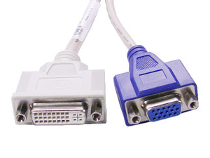 New Dell OEM DVI-I to VGA and DVI-D "Y" Dongle Adapter Cable - 965RK-FKA
