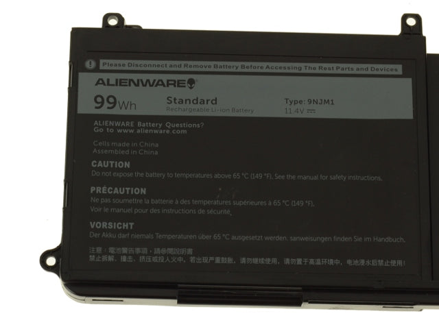 New Alienware 17 R4 / Alienware 15 R3 Original 6-cell Laptop Battery 99Wh - 9NJM1-FKA