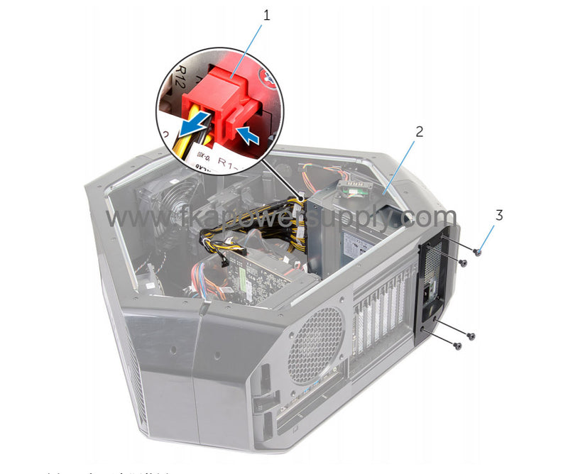 Dell N1WJD 08N1WJD 850W EPA BRZ DELTA Power Supply for Alienware Area-51 R4 R5, Threa R6, Aurora R5-FKA