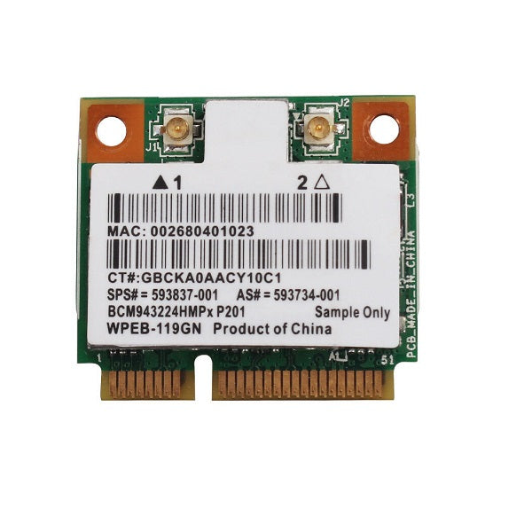For New MAC Wireless BCM943224HMP 300Mbps Dual Band Mini PCI-E Wifi Card 593837-001-FKA