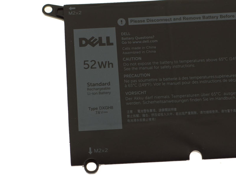New Dell OEM Original XPS 13 (9370 9380) / Latitude 3301 4-Cell 52Wh Battery - DXGH8-FKA