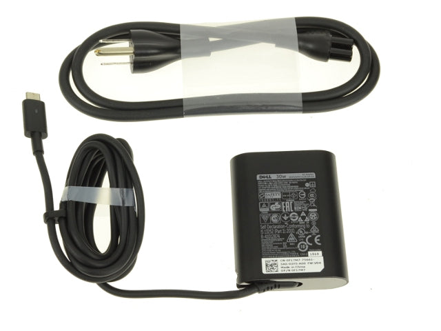For Dell OEM 30-Watt USB Type-C AC Power Adapter with Connector - F17M7 - RDYGF-FKA