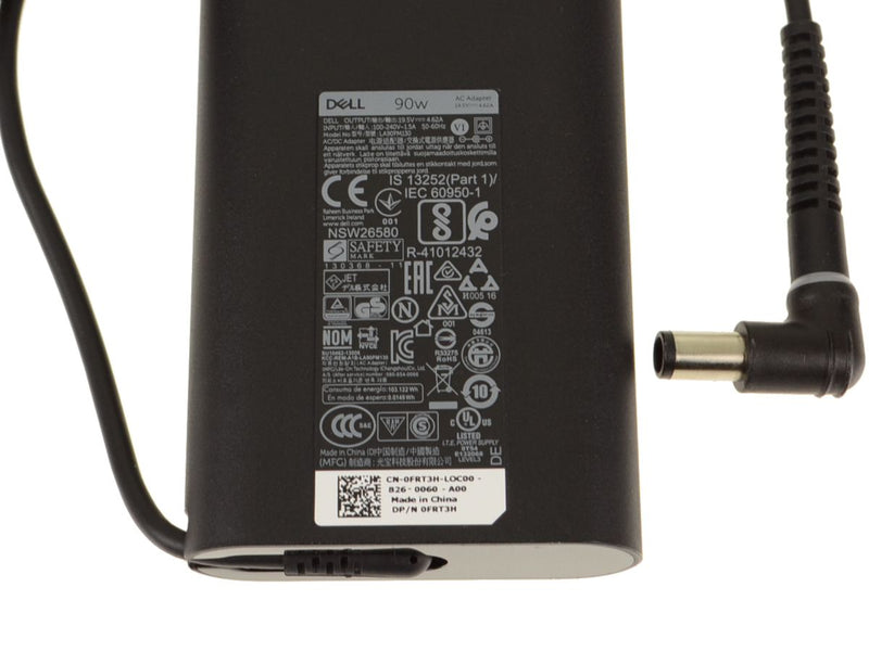 For Dell OEM Laptop Charger 90 Watt Genuine Slim AC Power Adapter - Right Angle - FRT3H-FKA