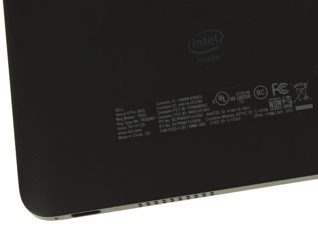 Dell OEM Venue 8 Pro (5855) Tablet Bottom Base Back Cover Assembly - No SIM/WWAN - FVVY4-FKA