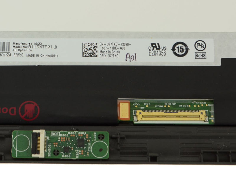 For Dell OEM Inspiron 11 (3168 / 3169) 11.6" TouchScreen LCD Display Assembly - 529JX-G7TKC-FKA
