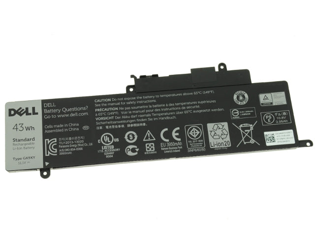 New Dell OEM Original Inspiron 11 (3147 / 3148) / 13 (7347 / 7348 / 7352) 43Wh 3-cell Laptop Battery - GK5KY-FKA