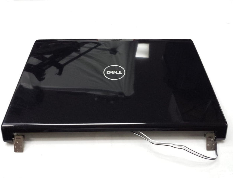 New Black Chainlink - Dell OEM Studio 1458 / 1457 14" LCD Back Cover Lid Top Plastic with Hinges - H5MWP-FKA